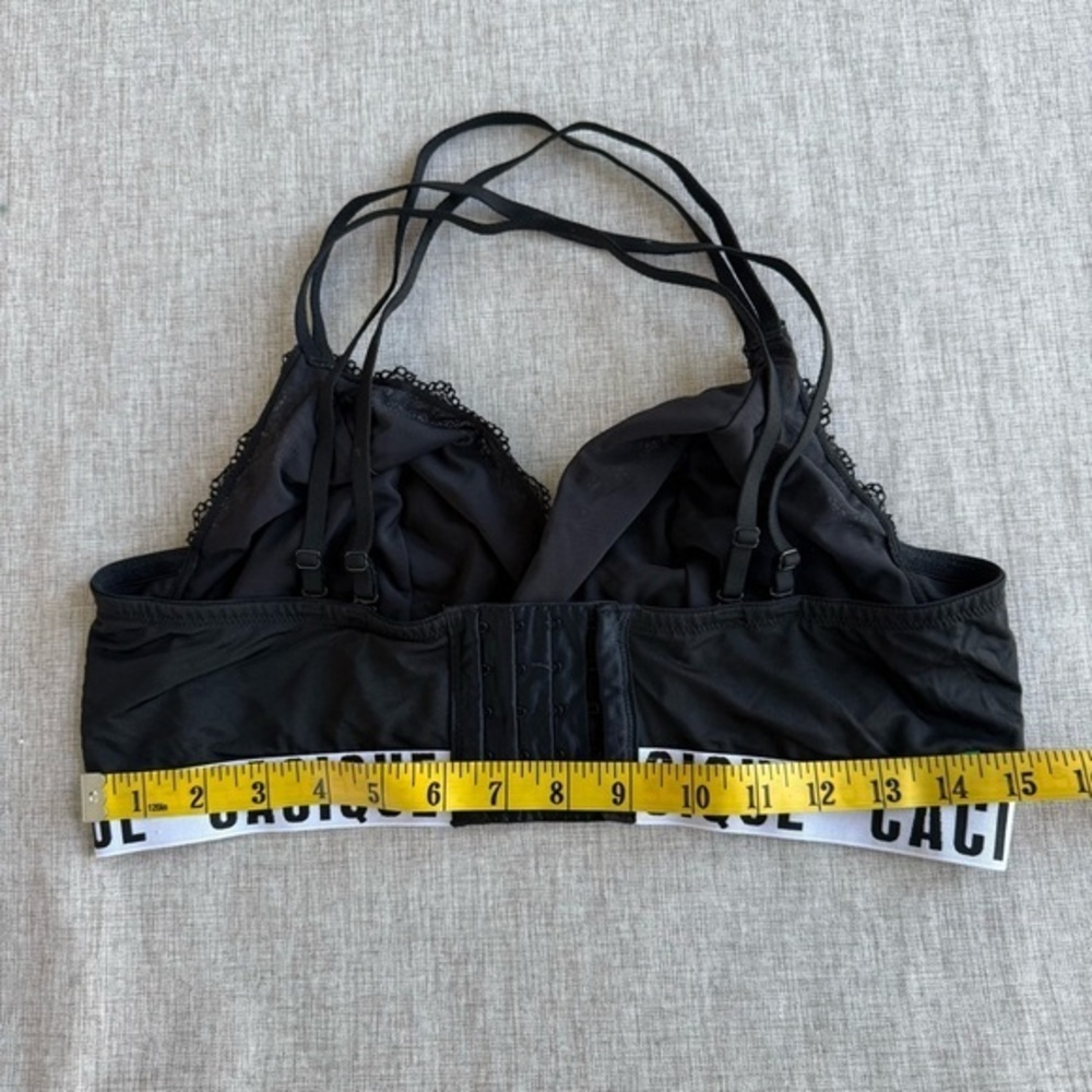 Cacique‎ Black strappy  Lace Bralette wireless size 14/16 - Picture 8 of 8
